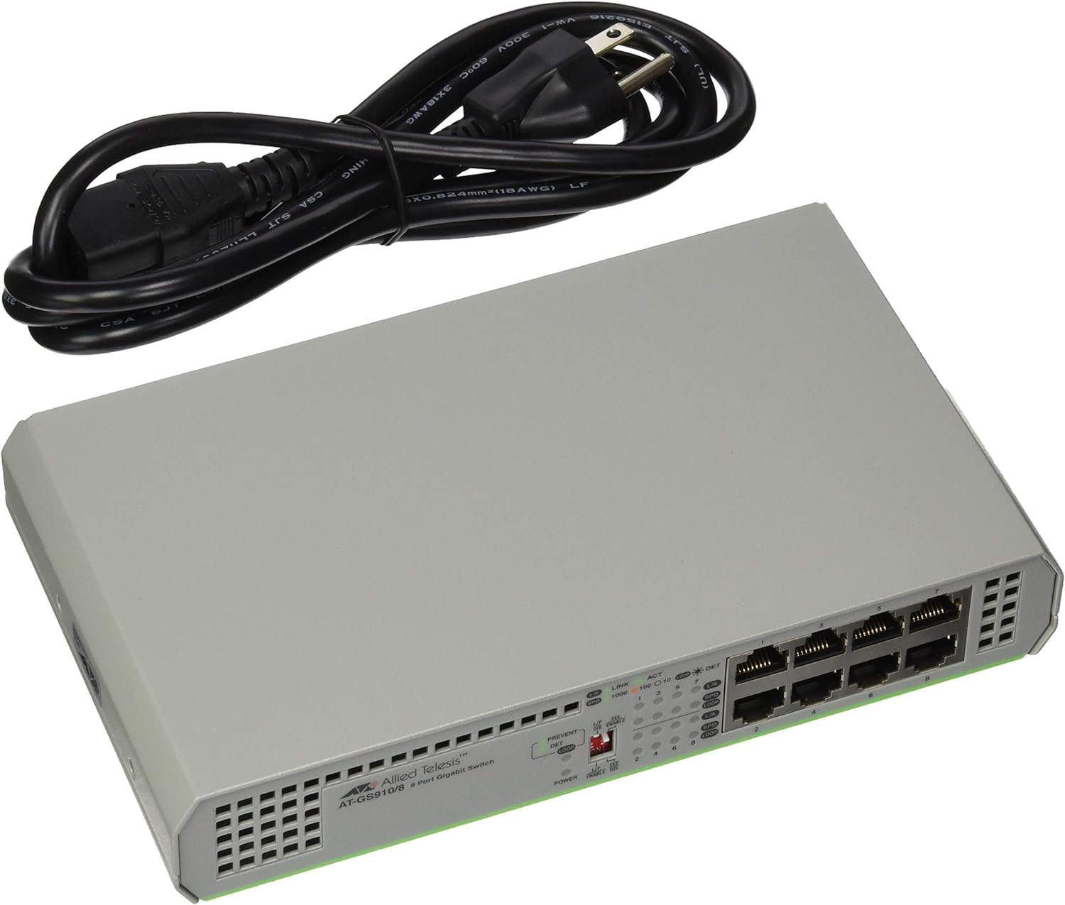 Allied Telesis AT-GS910/8-10 CentreCOM 8-port Unmanaged Gigabit Ethernet Switch