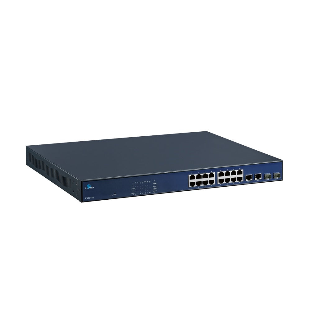 EtherWAN EX17162 Web-smart 16-port 10/100BASE-TX POE and 2-port Ethernet Switch