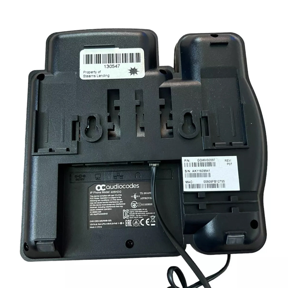 AudioCodes IP Phone Model 405HDG Black Corded Telephone With Box, GGWV00597
