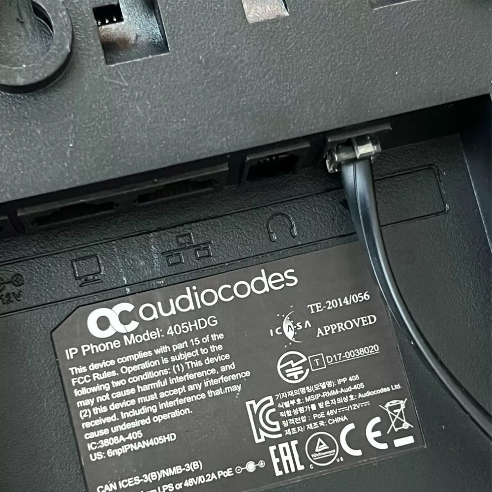 AudioCodes IP Phone Model 405HDG Black Corded Telephone With Box, GGWV00597