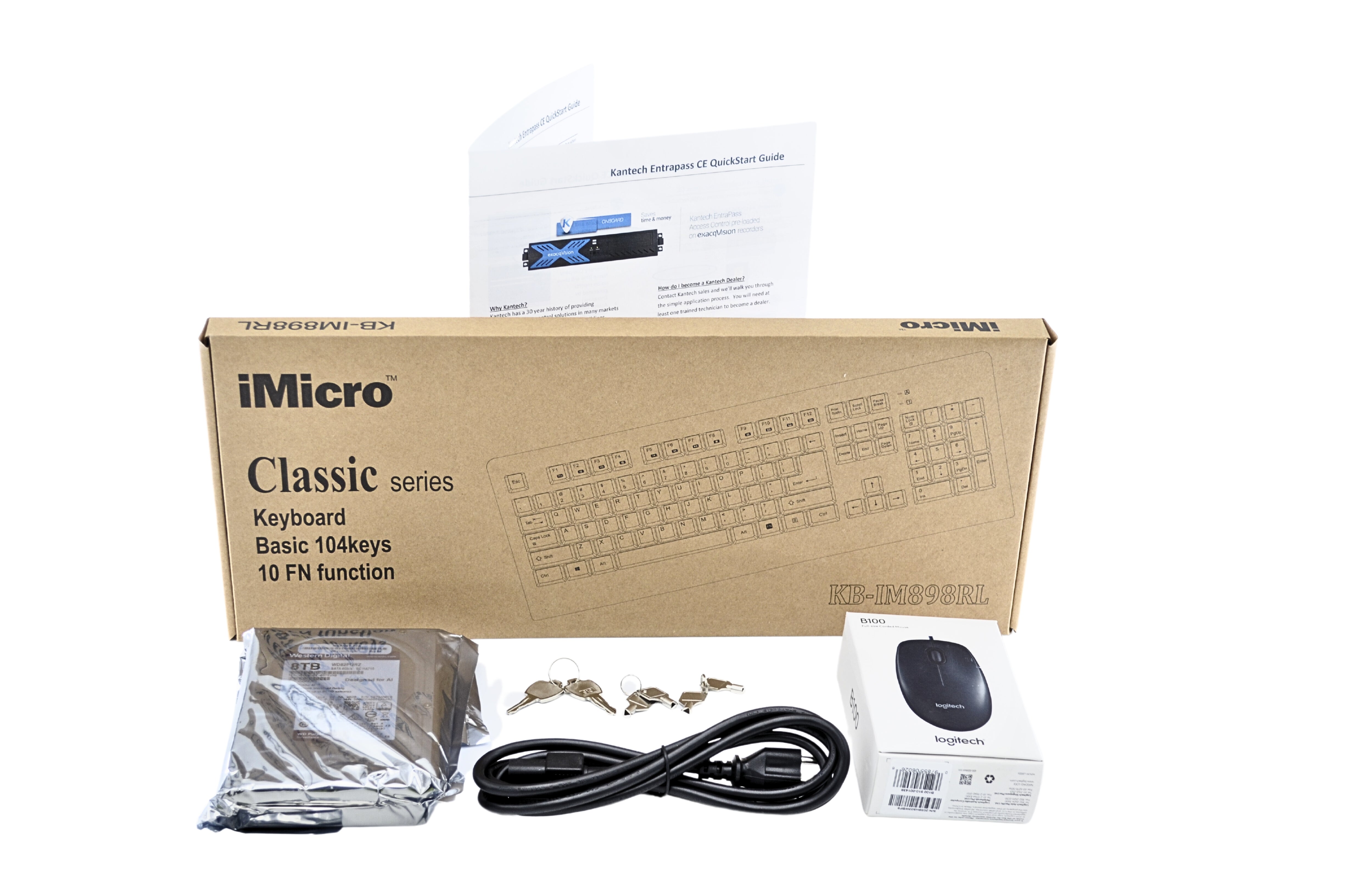 Exacq IP04-08T-F2A exacqVision A-Series 64-Channel NVR, 4 IP Camera Licenses, 8TB HDD - High-Performance Network Video Recorder