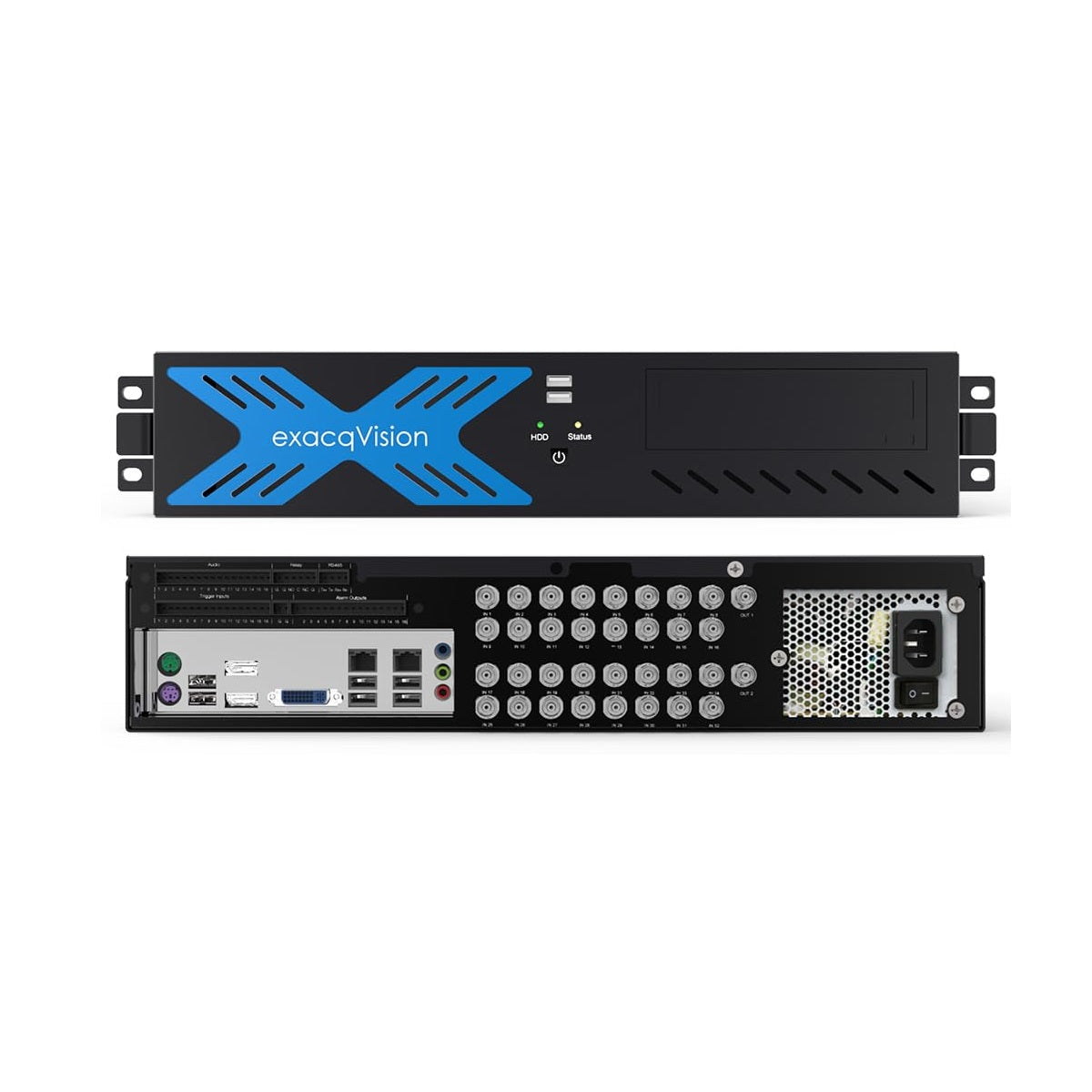 Exacq IP04-30T-R2A IP 2U recorder with 4 IP cameras licenses (64 max)