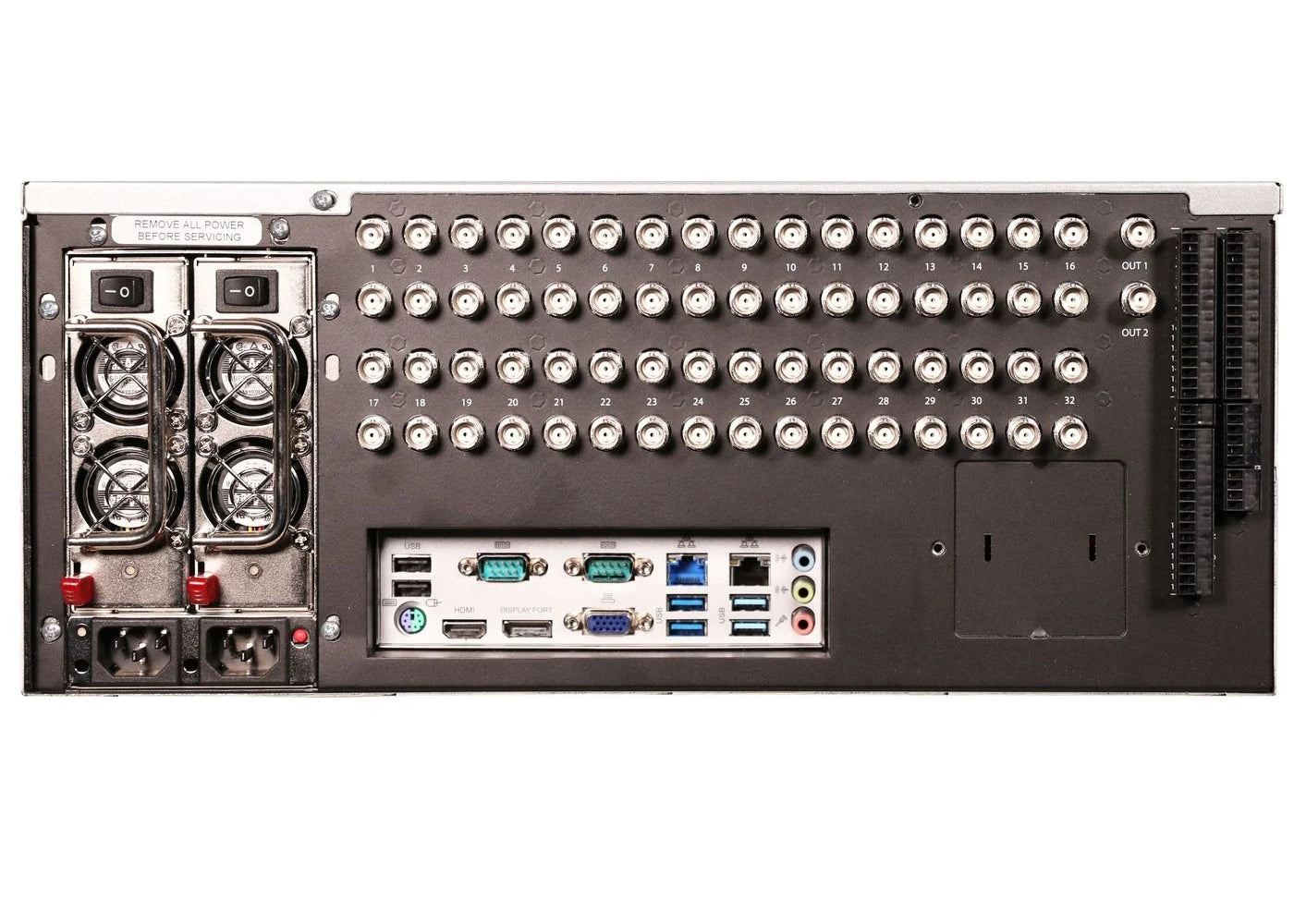 Exacq IP08-128T-R4Z-E Rackmount 4U Recorder with 8 IP Licenses