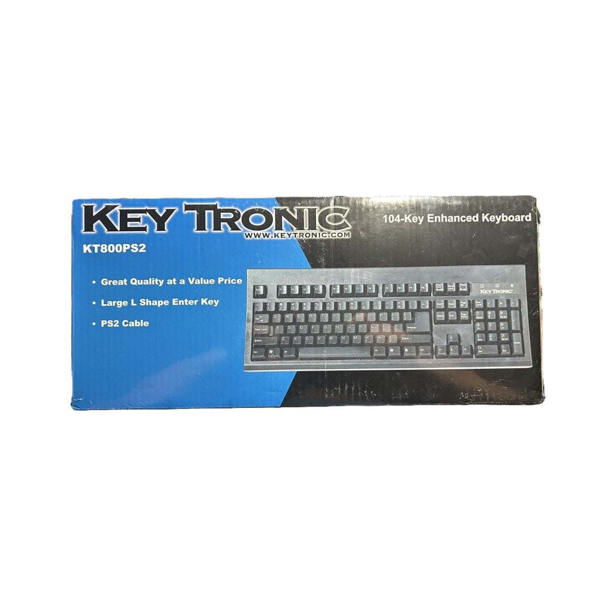 Key Tronic KT800PS2 104-Key Enhanced Keyboard