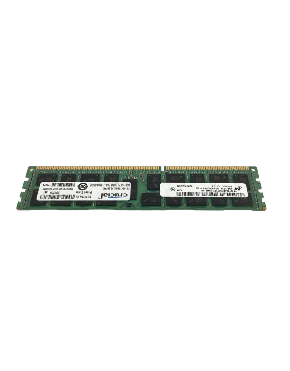 Micron MT36JSF1G72PZ-1G4M1 8GB DDR3-1333 PC3-10600R Reg ECC Server Memory