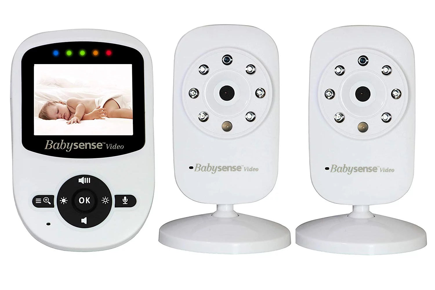 Babysense V24-2-US 2.4" LCD Display Video Baby Monitor with 2 Digital Cameras