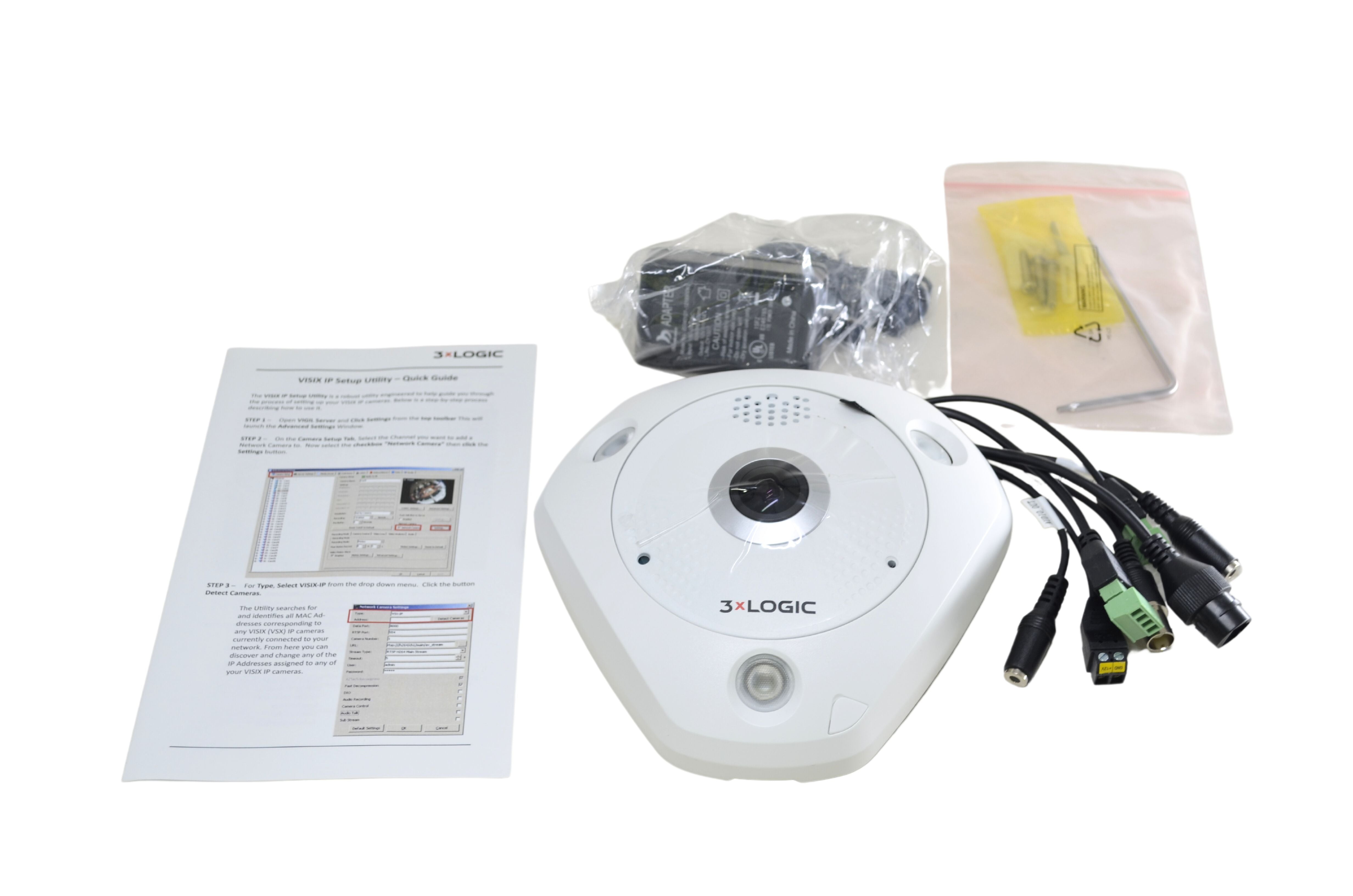 3XLOGIC VX-3M-360-IAWD 3MP Vertical 360-degree IR IP Camera
