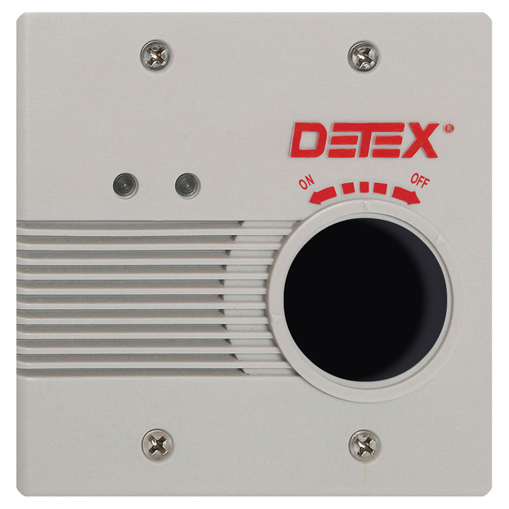 Detex EAX-2500SxMC65AA AC/DC External Powered Wall Mount Exit Alarm, Mortise Cylinder