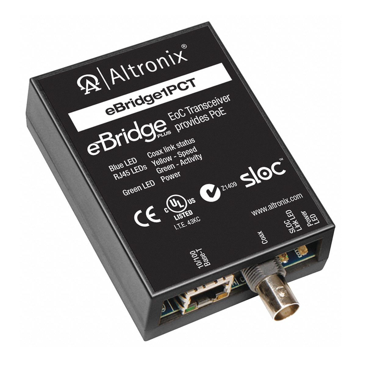 Altronix EBRIDGE1PCT IP And PoE Over Coax Transceiver