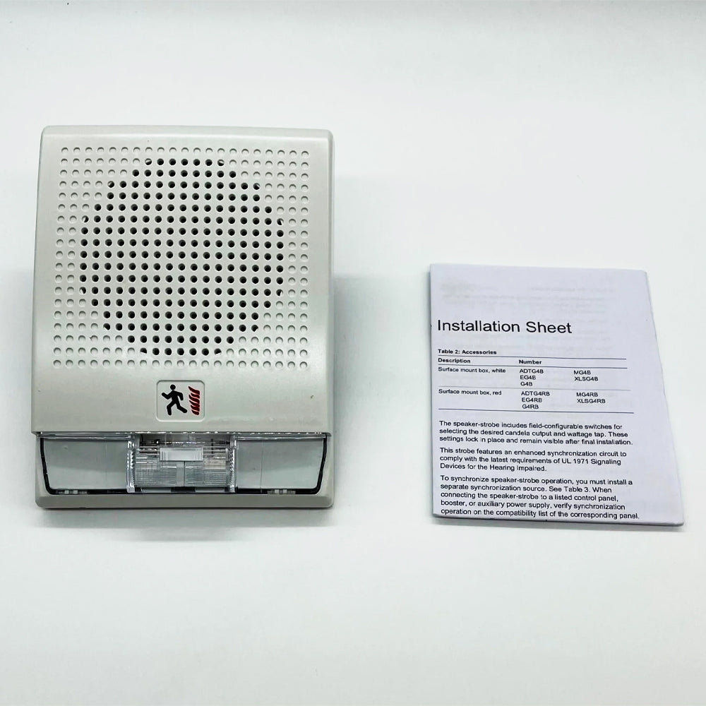 Edwards EST G4F-S7VM Speaker-Strobe 70V RMS White