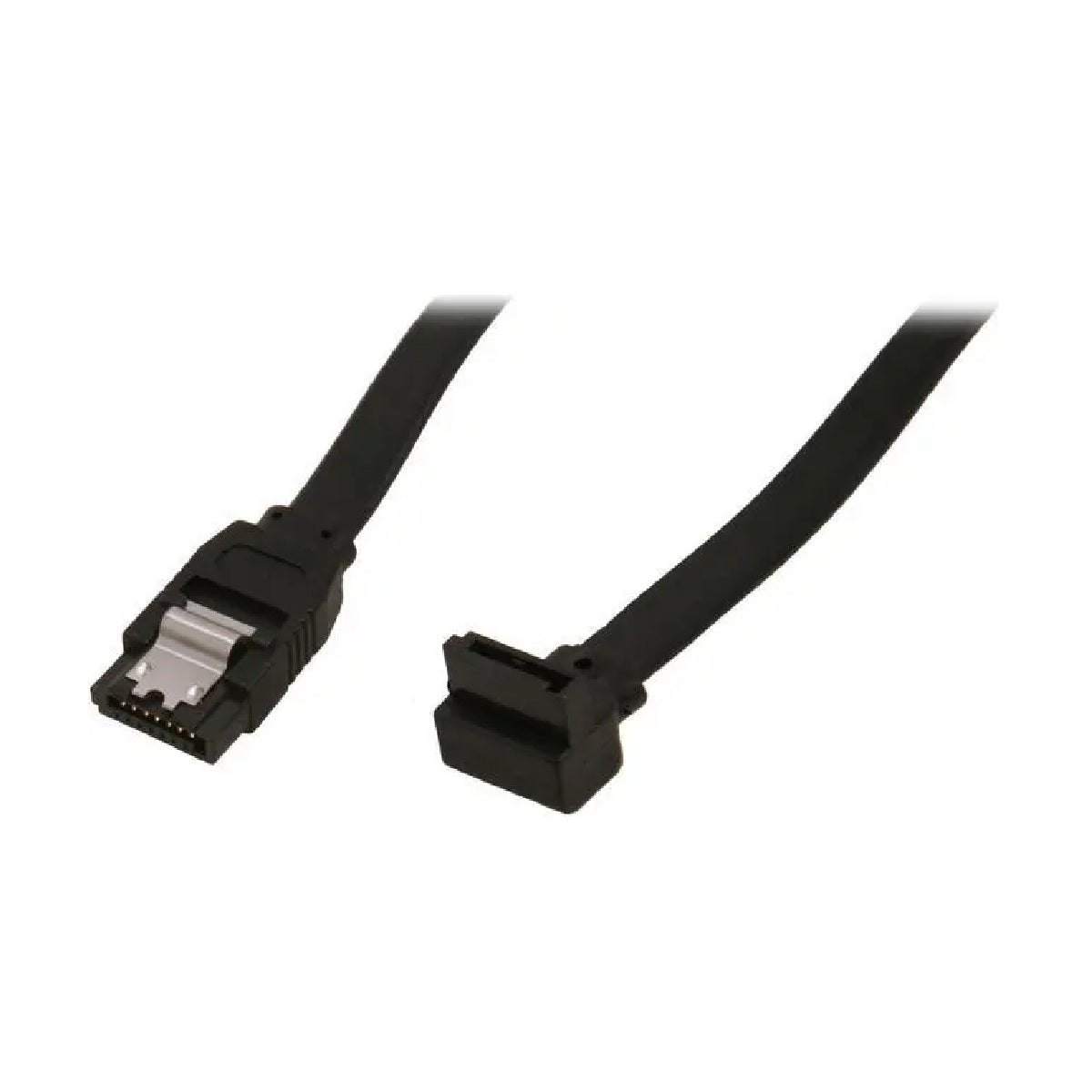 OKGEAR GC18AKM12-SL 18″ SATA III 6 Gbps Cable – Straight to Left-Angle, Metal Latch