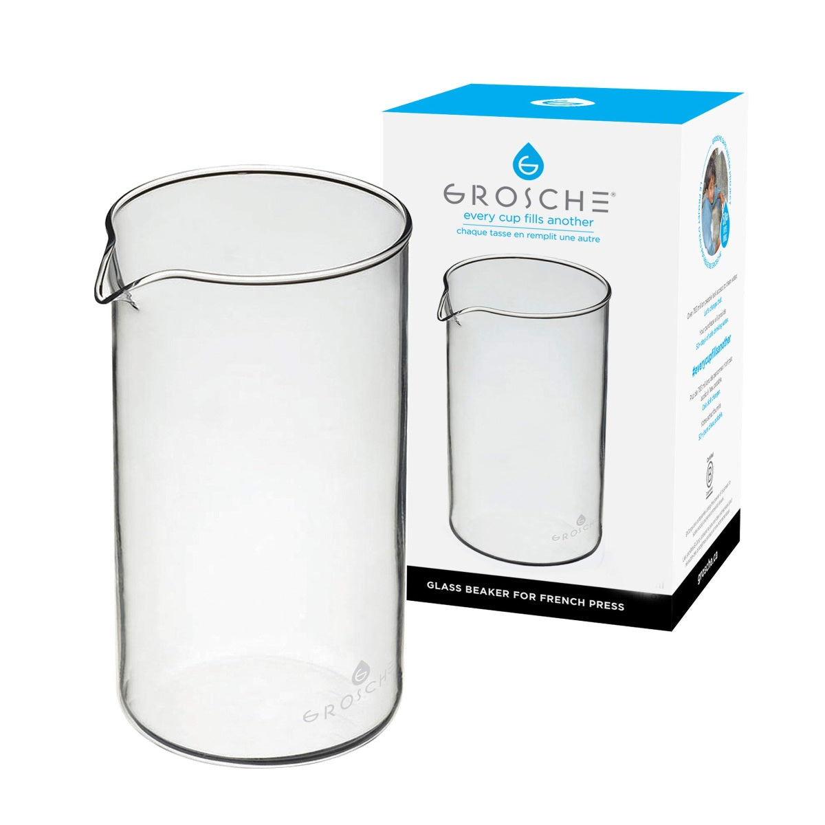 Grosche Coffee GR-199 Universal Beaker Glass New Replacement Carafe Fits 11.8oz 350ml