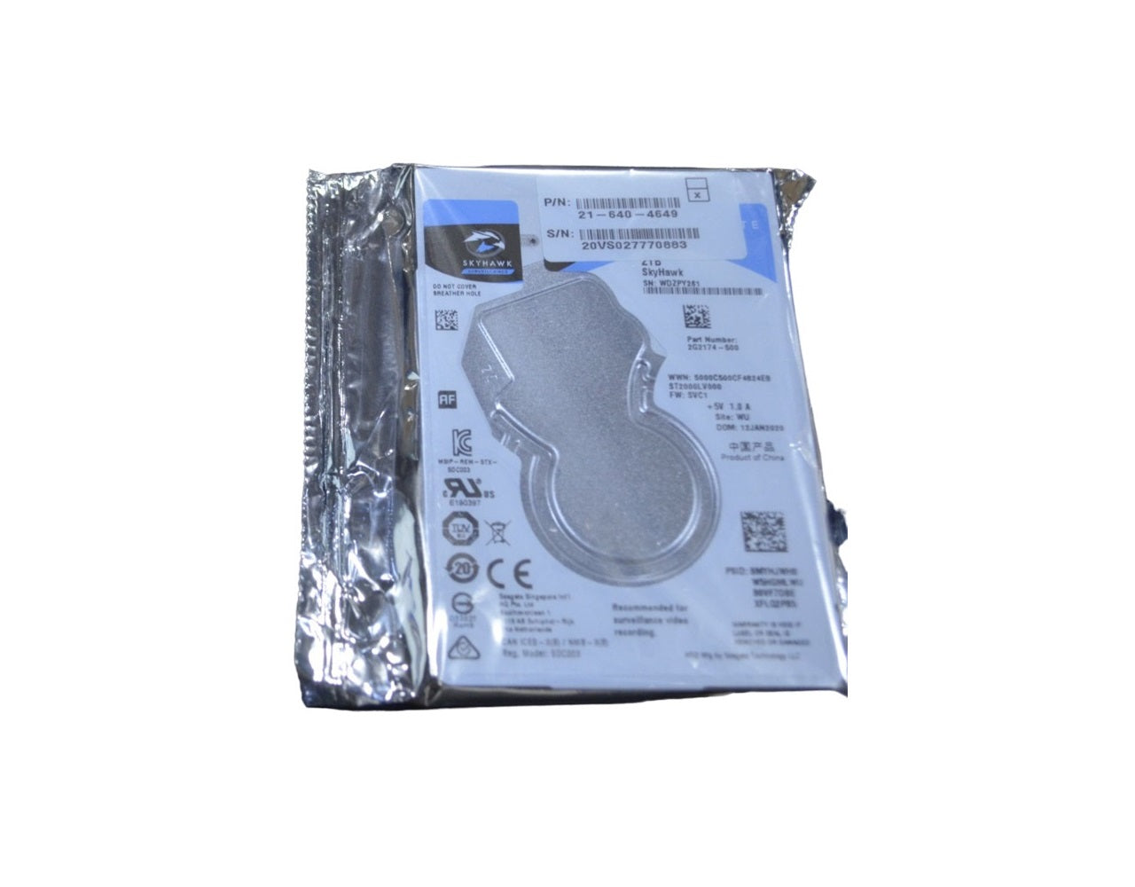 Verint HDD25-KIT-2000R 2TB SkyHawk Surveillance Internal Hard Drive Kit