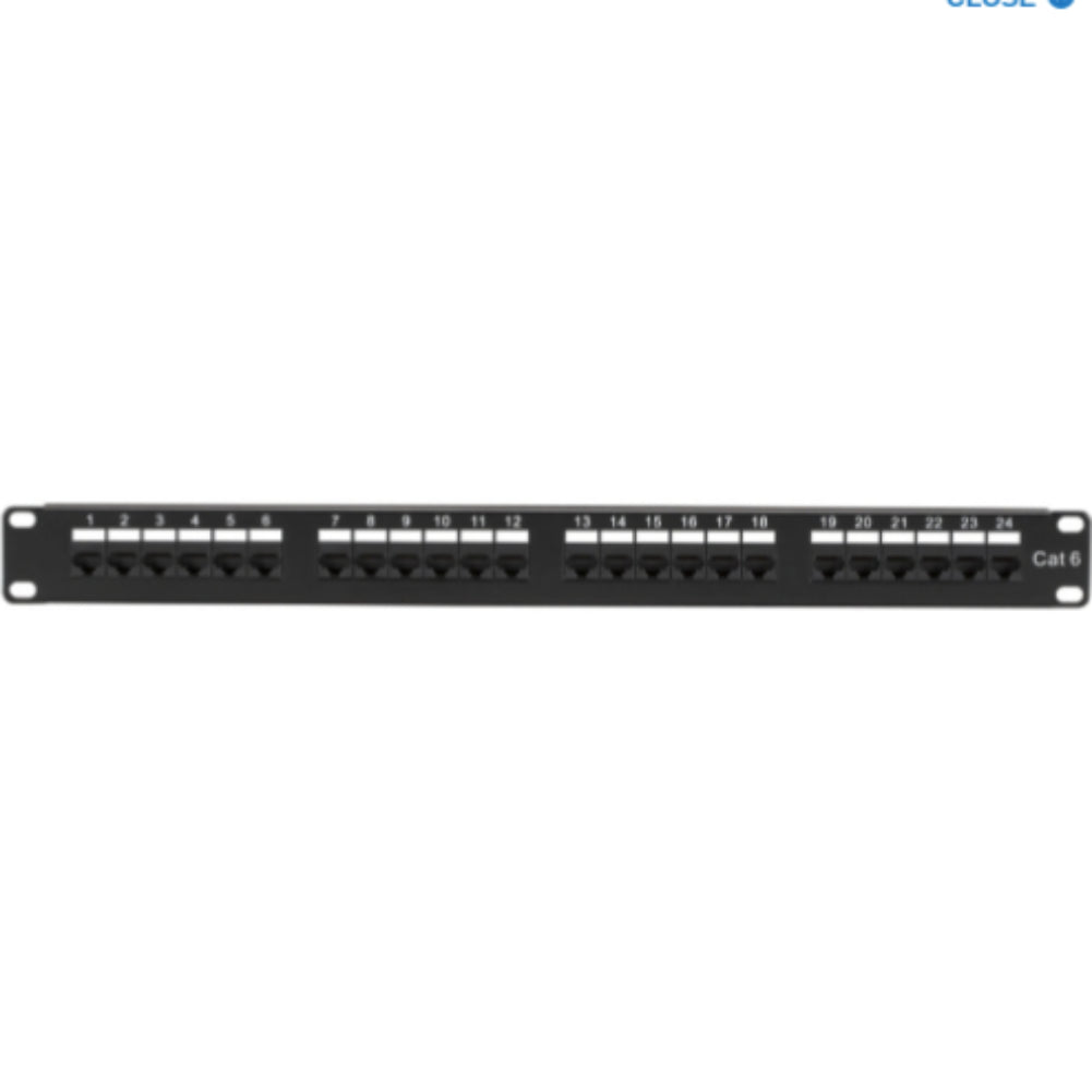 Black Box Network Services JPM624A Patch Panel, Unshielded, 24-Port, Cat 6