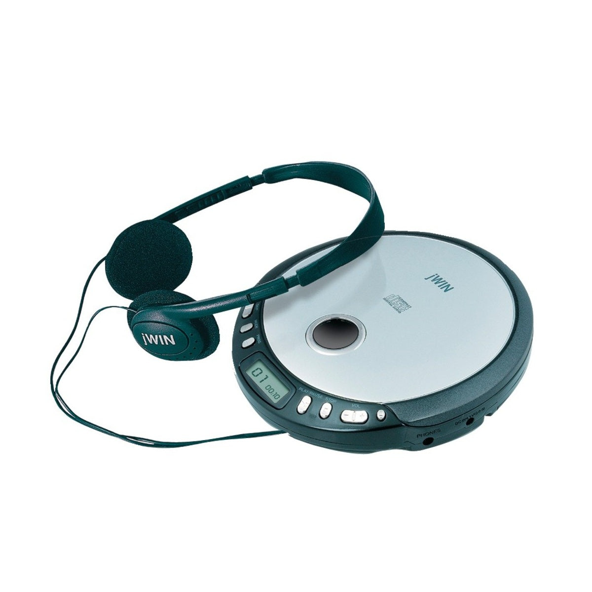 jWIN JX‑CD335SIL Portable CD Player with Headphones