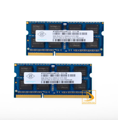 NANYA MM1352401E.1321 (2) 8GB RAM Memory Modules DDR3 1600MHz PC3-12800 "Grade A