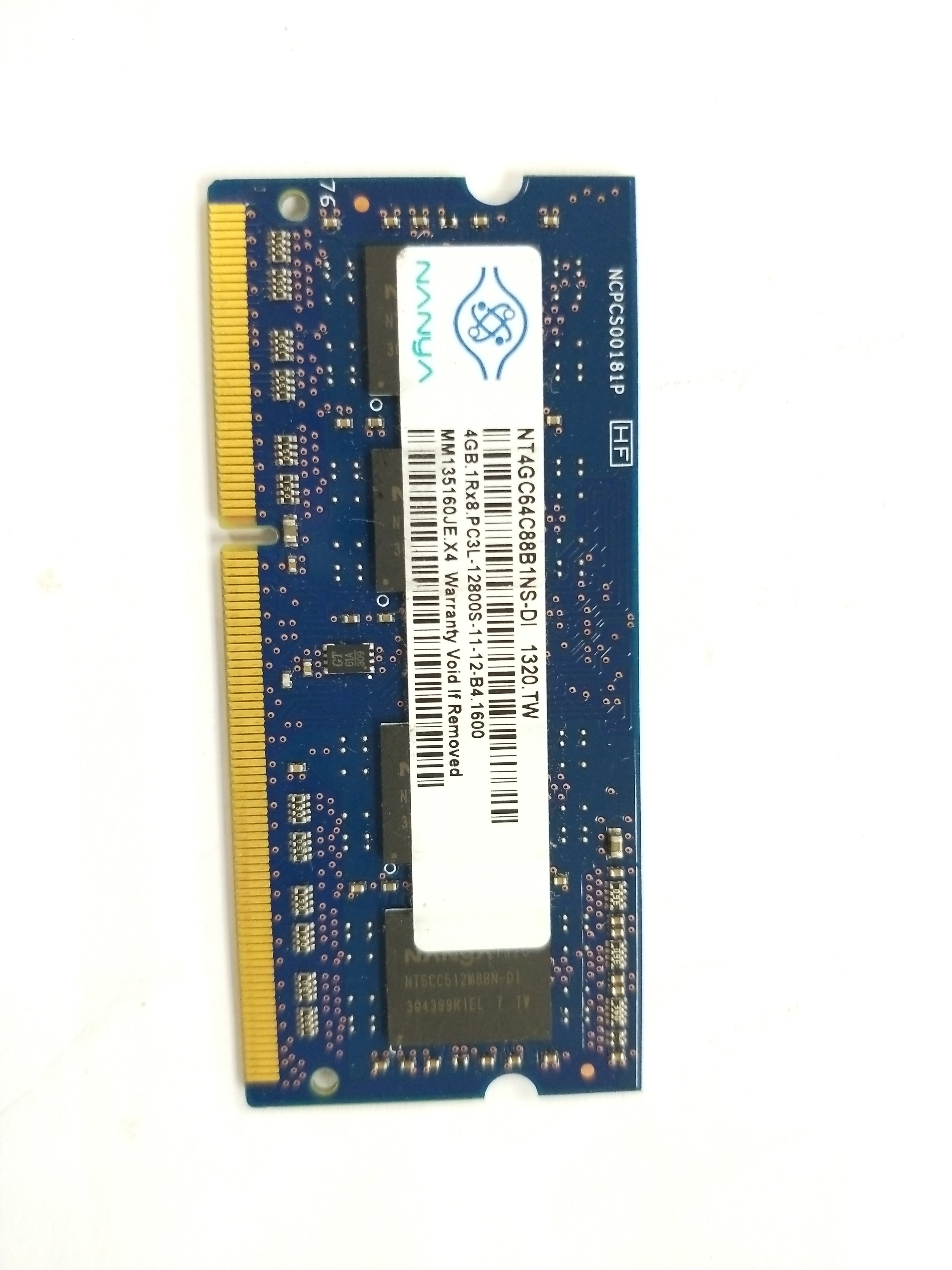 NANYA MM1352401E.1321 (2) 8GB RAM Memory Modules DDR3 1600MHz PC3-12800 "Grade A