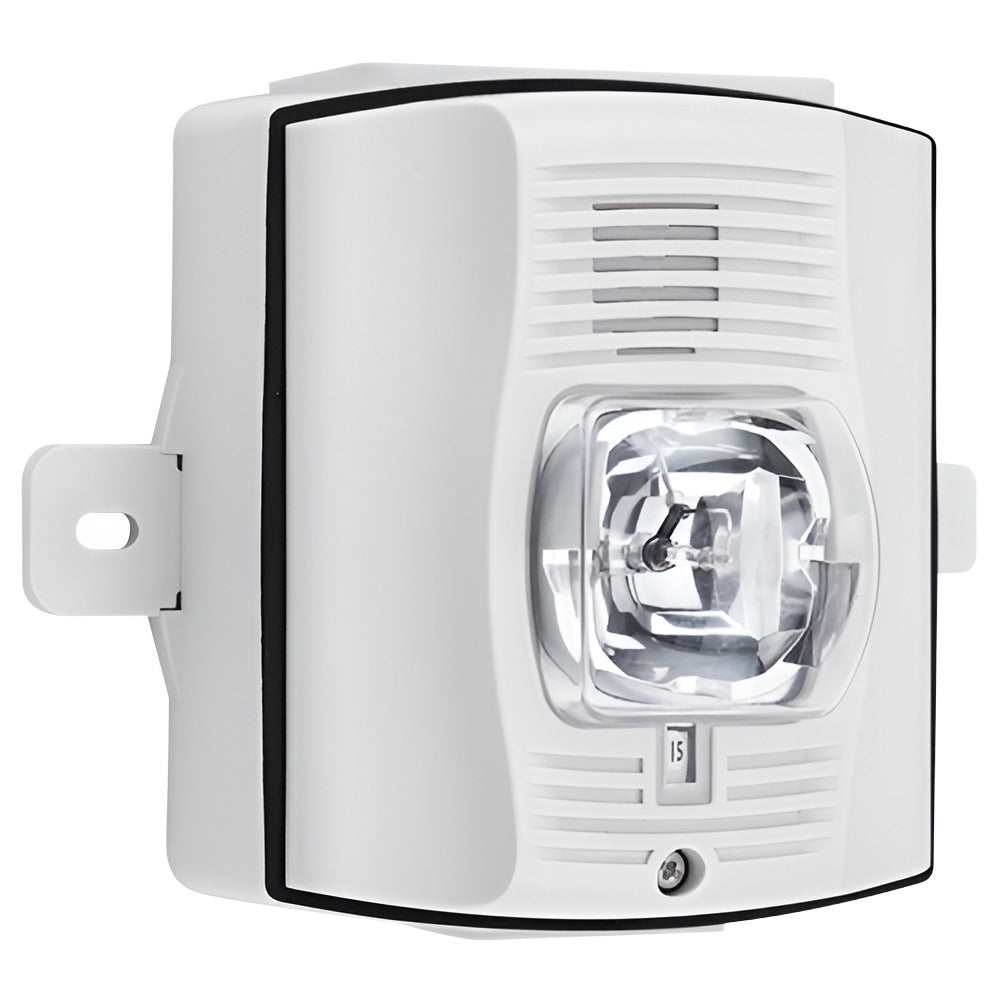 System Sensor P2WHK-P 2-Wire Outdoor Horn Strobe, High Candela, White, Wall, 12 or 24 VDC