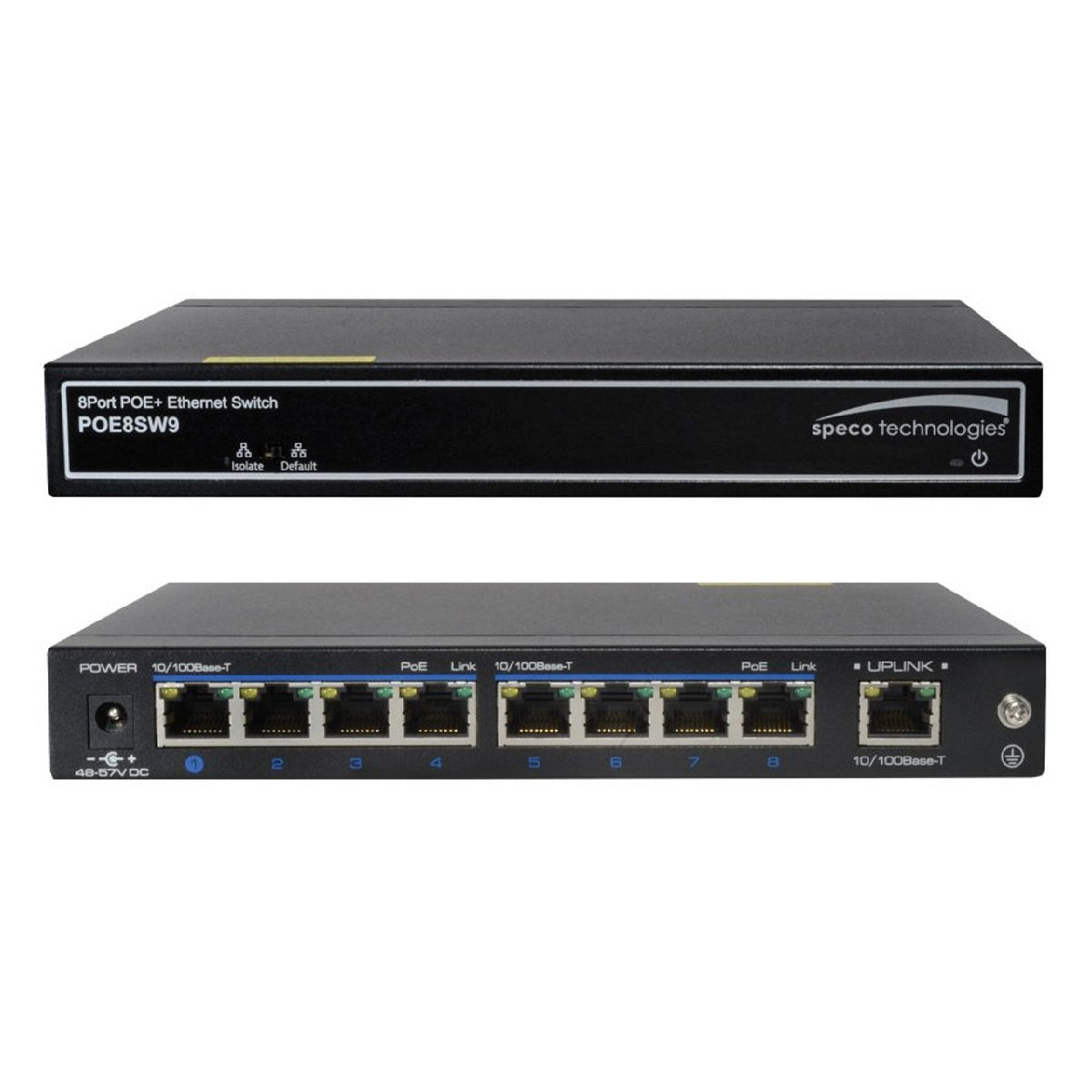 Speco POE8SW9 Power over Ethernet (PoE), 9 Port, 100 W