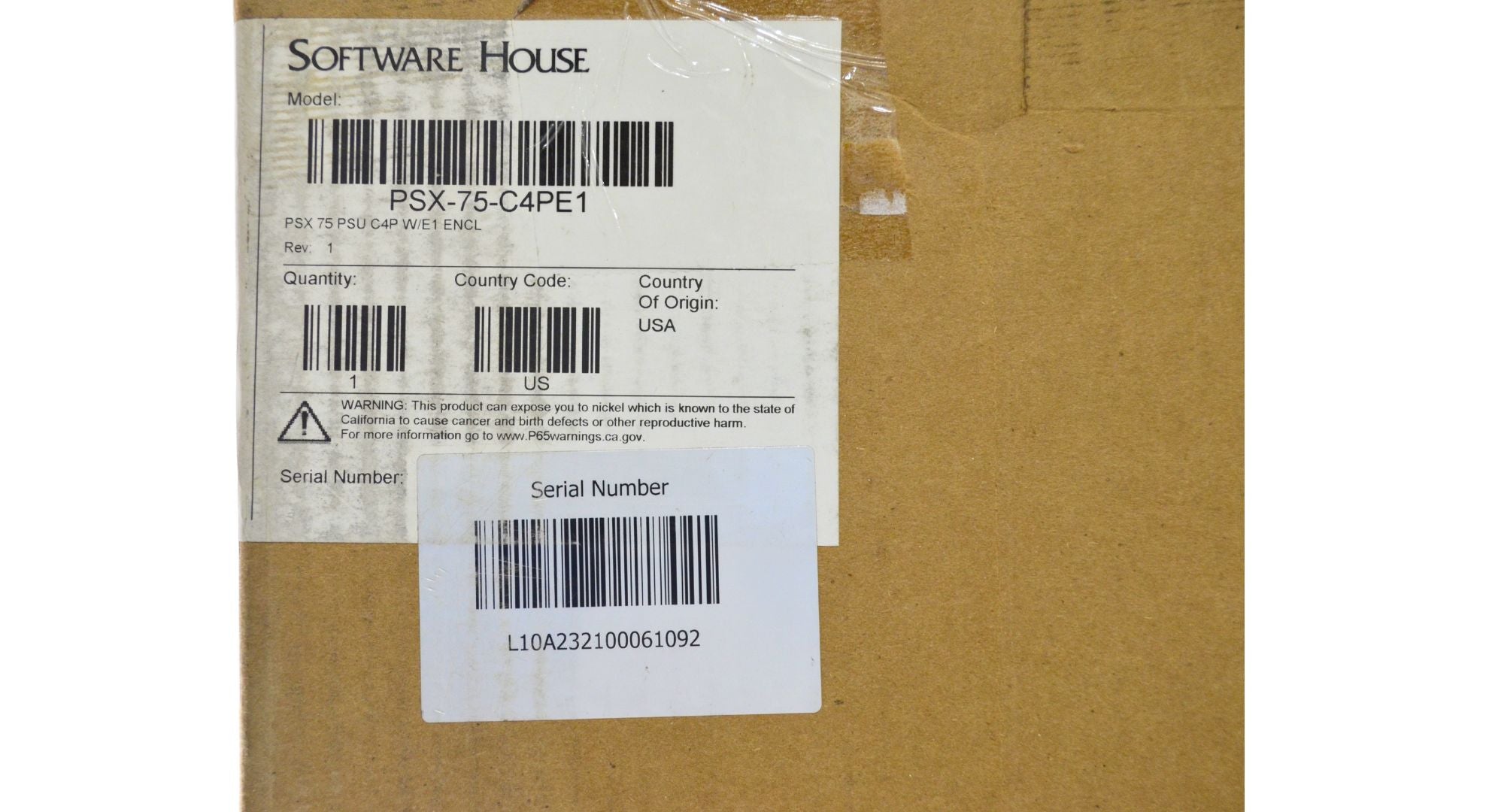 Software House PSX-75-C4PE1 single voltage power system