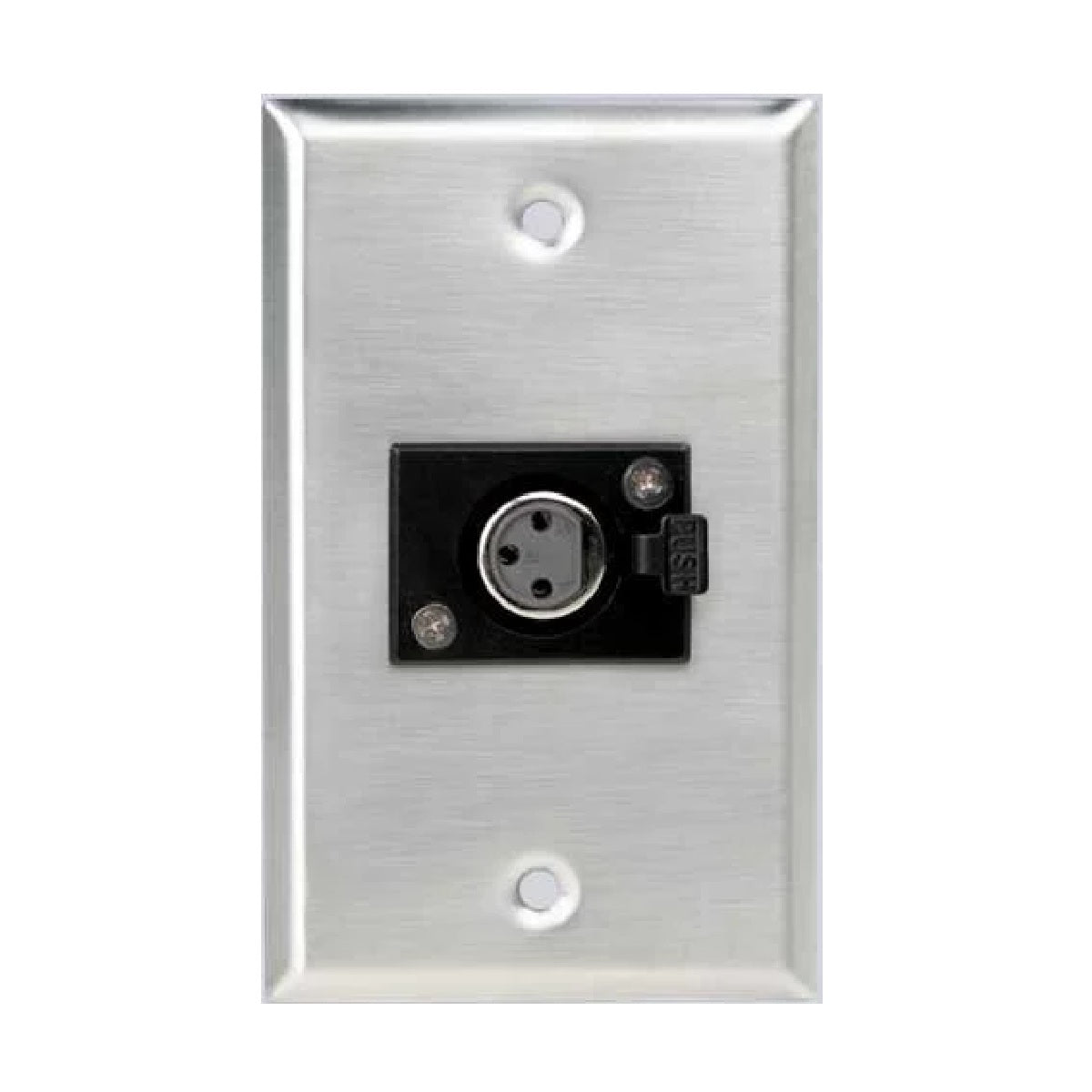 AtlasIED SG-XLR-F1 Single Gang Stainless-Steel Plate with (1) Female 3-Pin XLR