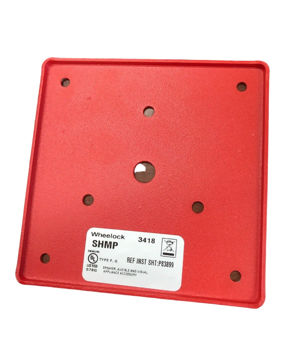 Cooper Wheelock SHMP-R Adapter Plate, Red