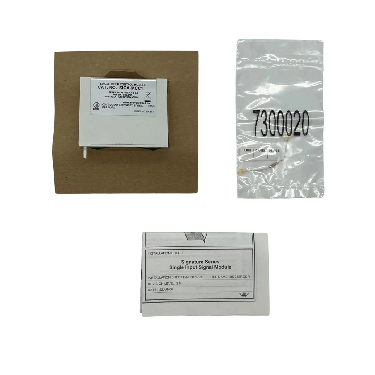 Edwards Signaling SIGA-MCC1 Single Riser Control Signal I/O Module