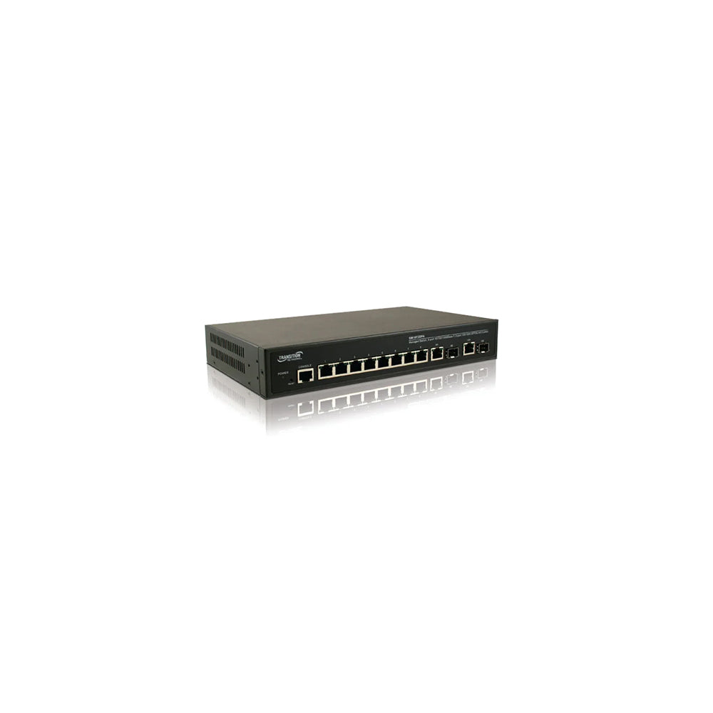 Transition Networks SM10T2DPA-NA 8-port 10/100/1000BASE-T Managed Network Switch