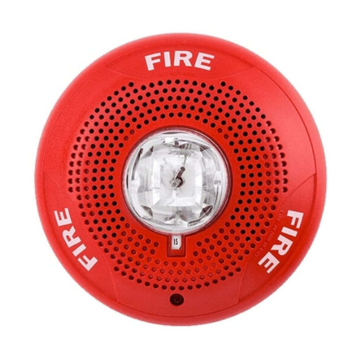 System Sensor SPSCR Speaker Strobe, Ceiling Mount, FIRE Lettering, Standard Candela