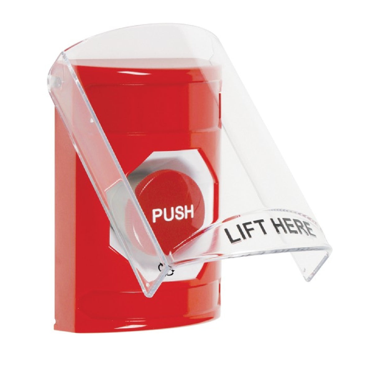 STI SS2021NT-EN | Red Indoor Only Flush-To-Reset Stopper Station With No Text Label English