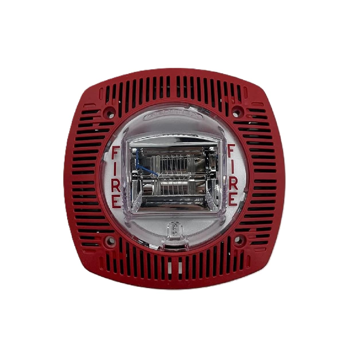 Gentex SSPK24-15/75WLPR FIRE Text, Fixed 15/75 Candela, 25 OR 70.7 VRMS, Wall Mount, Speaker/Strobe