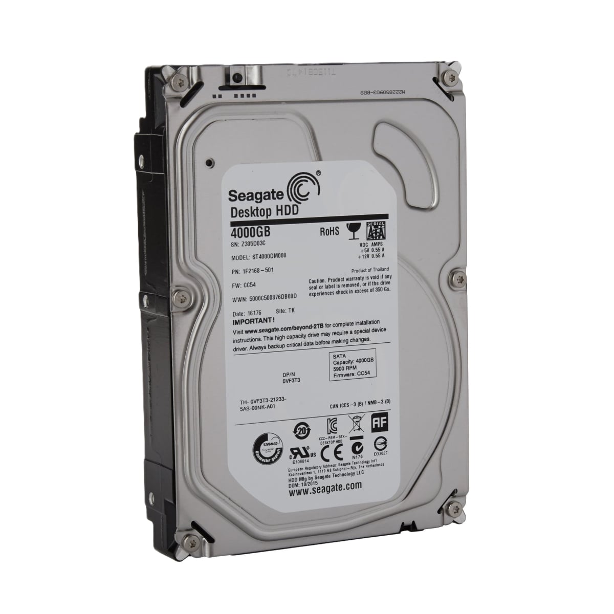 Seagate ST4000DM000 4TB Desktop HDD