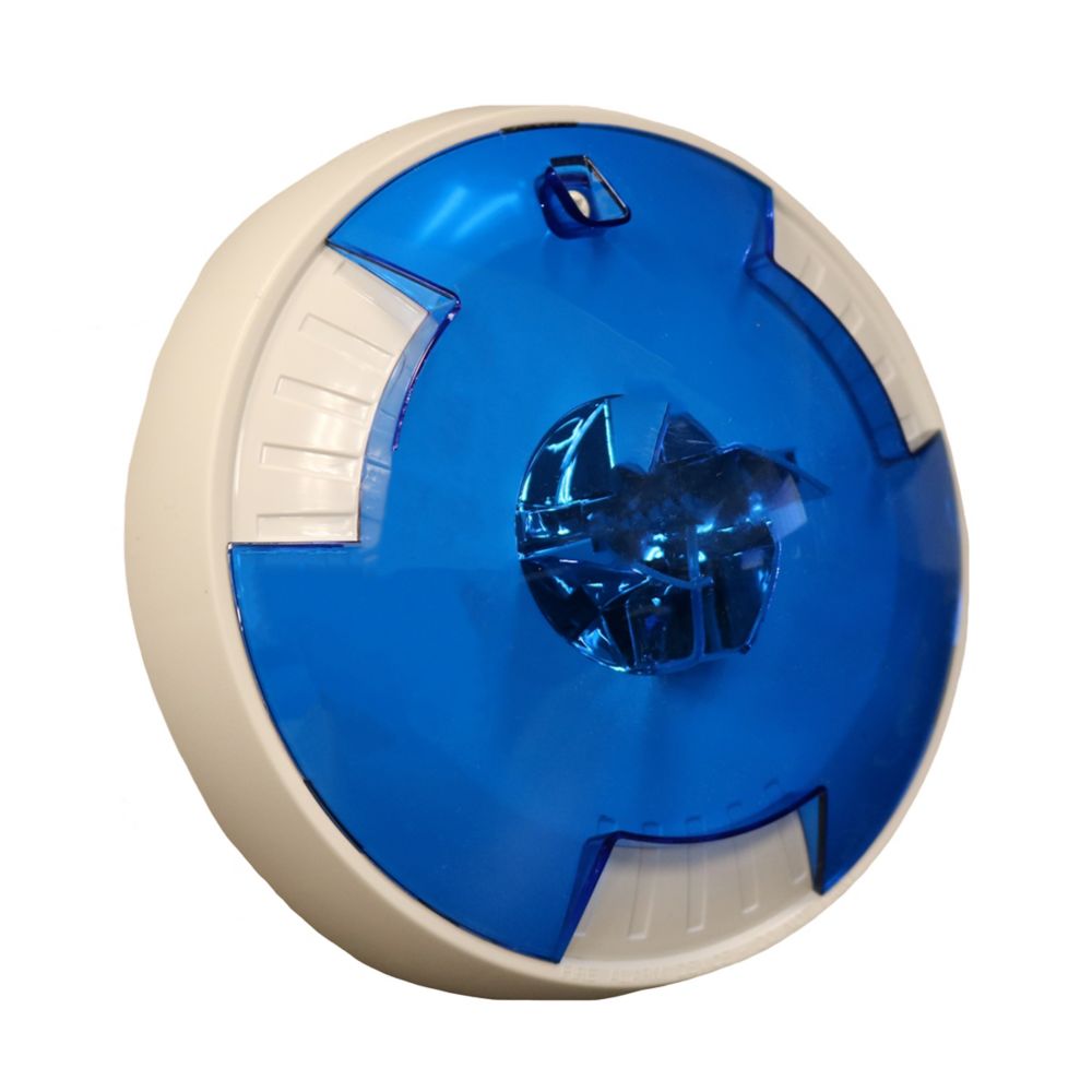 Eaton STWC-NB Exceder Strobe, Xenon, Ceiling, No Lettering, Blue Lens, 12/24VDC