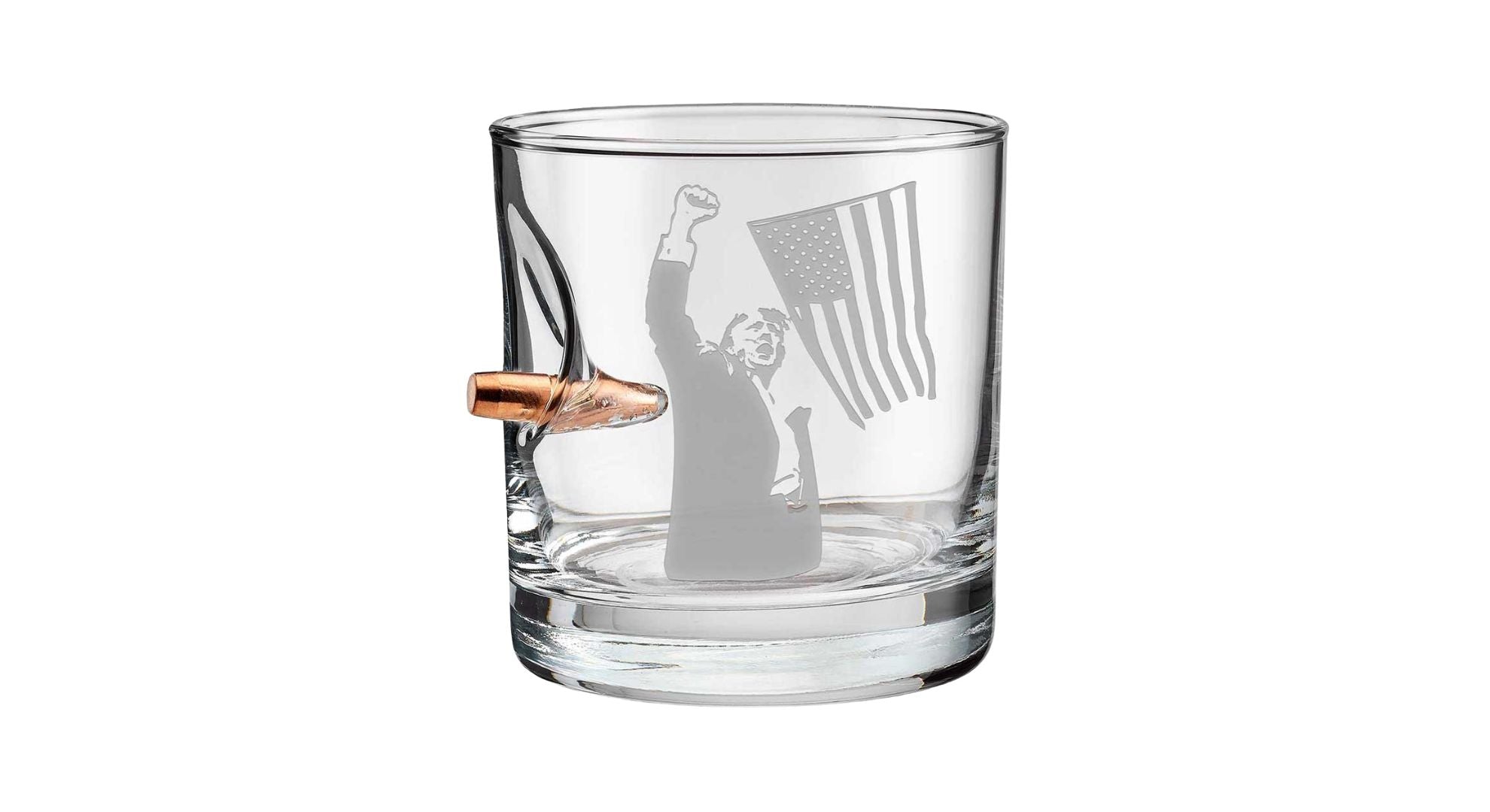 Bulletproof Trump Whiskey Glass