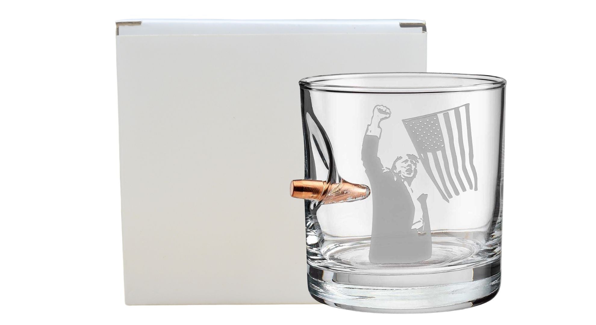Bulletproof Trump Whiskey Glass