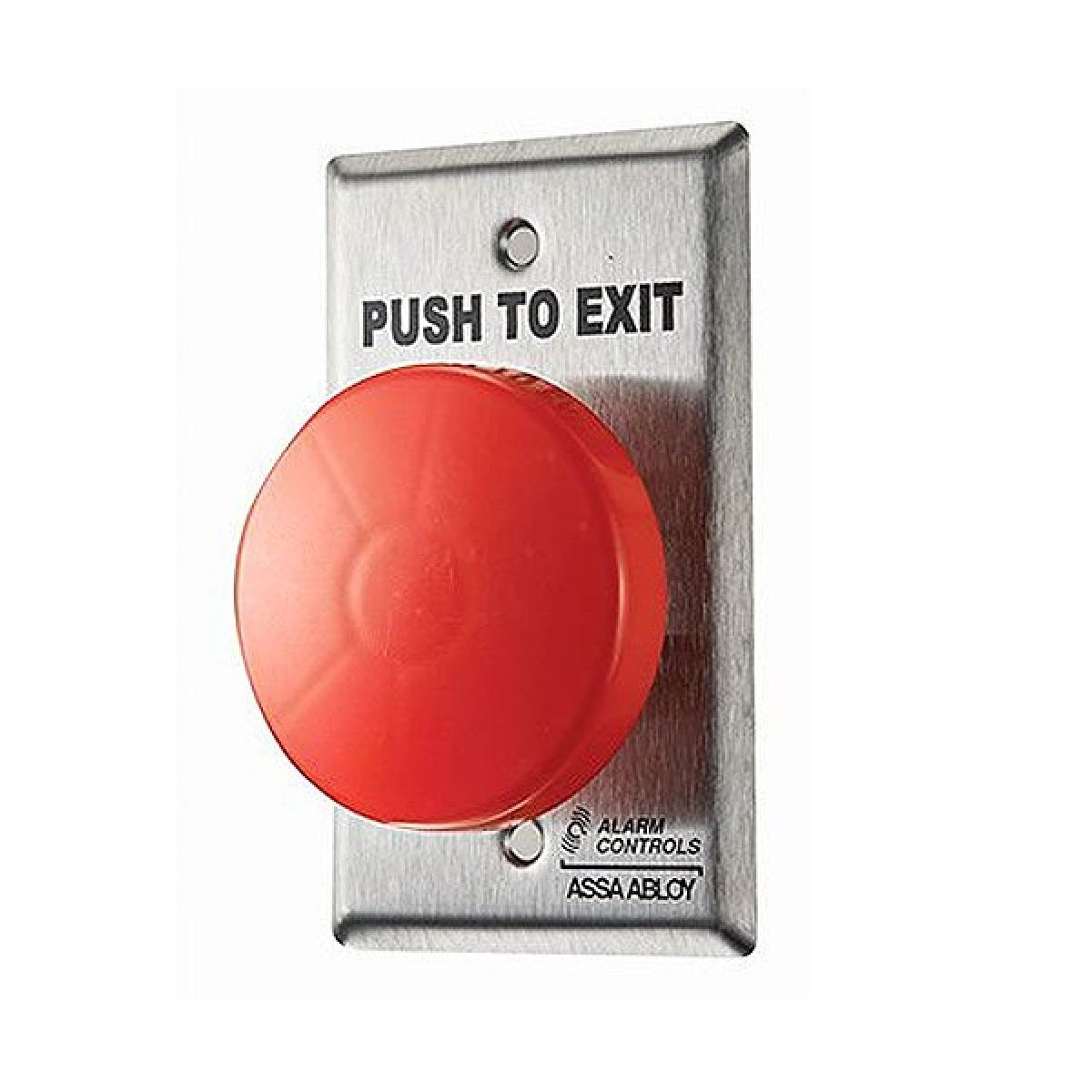 Alarm Controls TS-21R Large Red -PUSH TO EXIT- Push Button