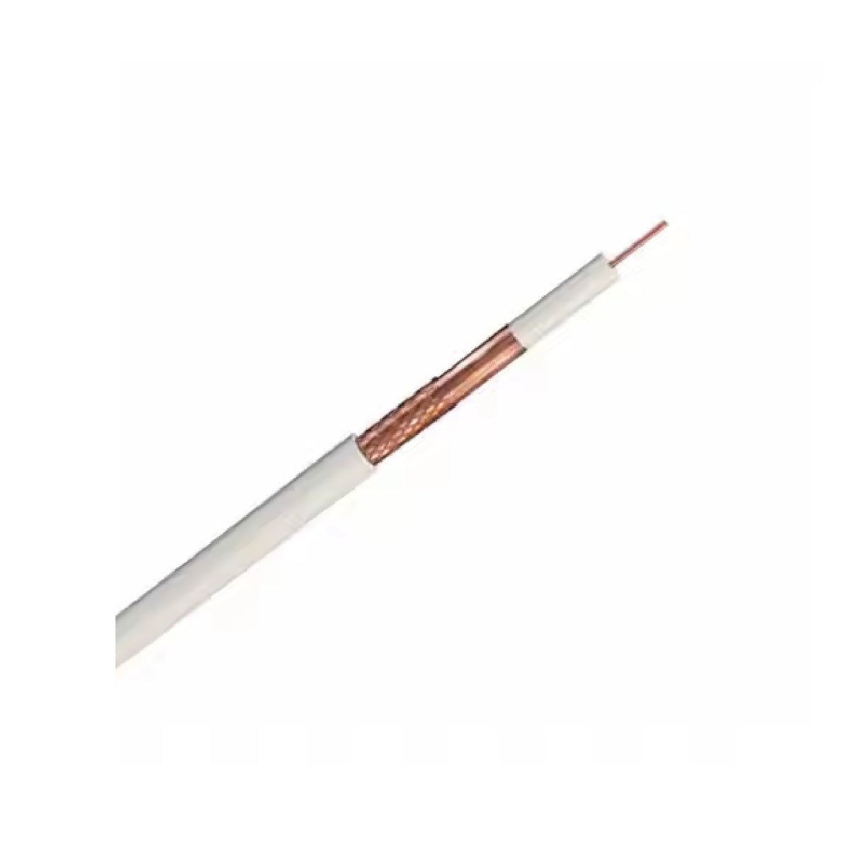 Advance Digital Cable RG59PLN-BX RG59/U 20AWG Solid Bare Copper 95% Bare Copper Braid Plenum White, CCTV Coax