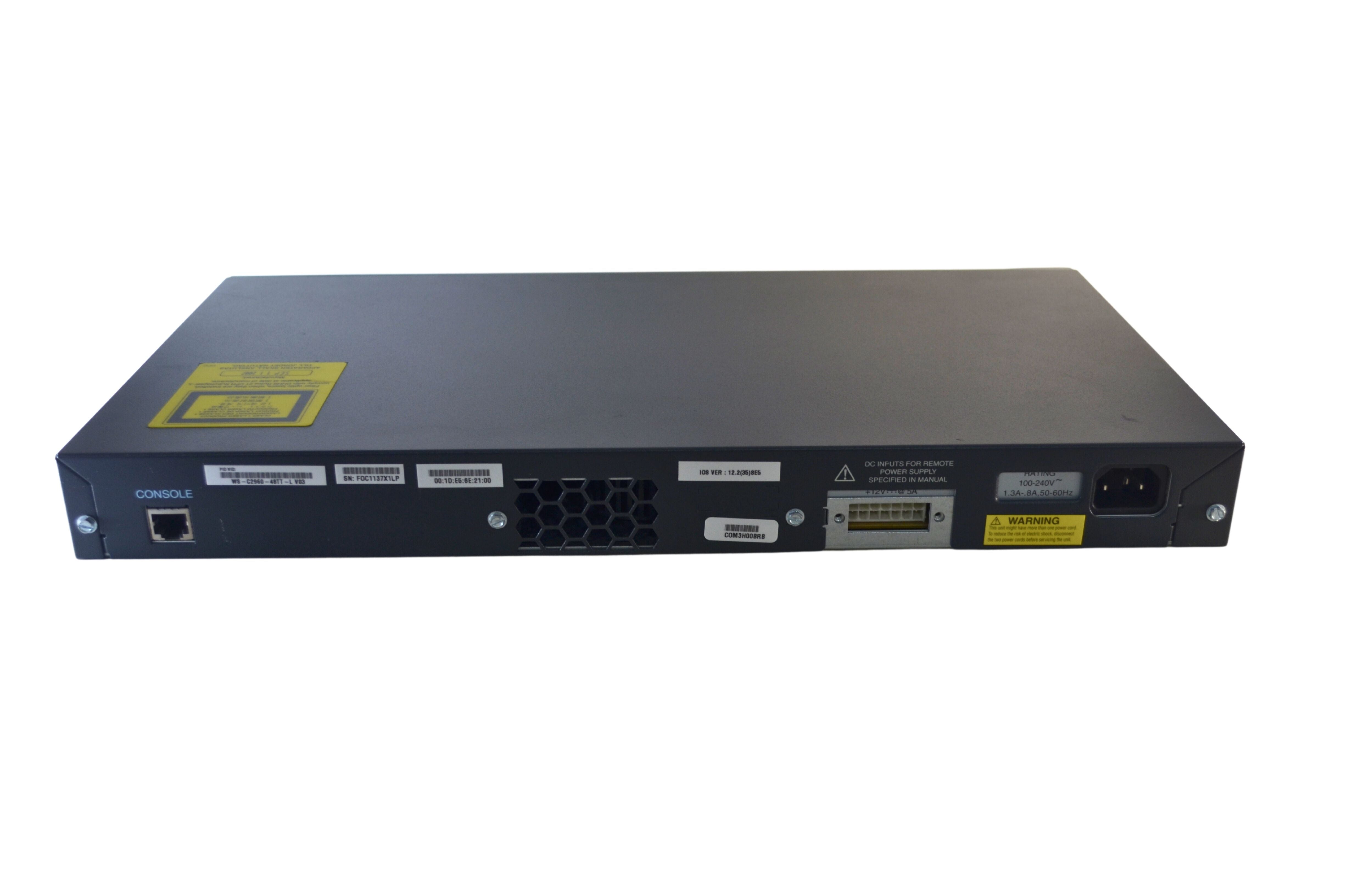 Cisco Catalyst WS-C2960-48TT-L C2960 Series 48 Port 10/100 Gigabit Switch