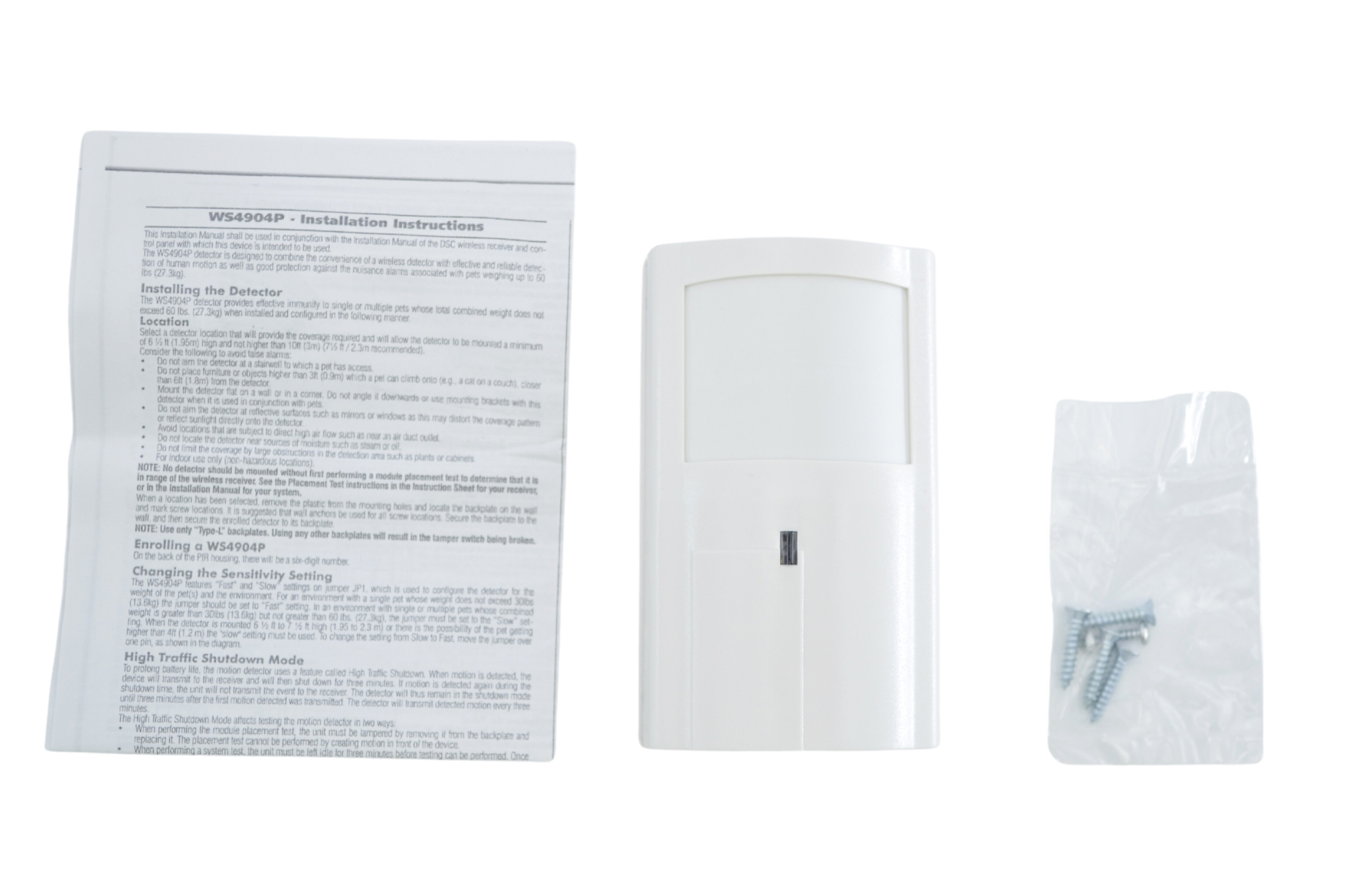 DSC WS4904P Wireless PIR Motion Detector with Pet Immunity