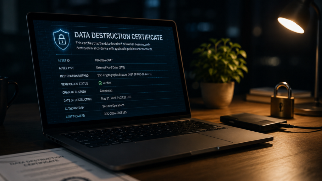 Data Destruction Certificate: Key Details to Check
